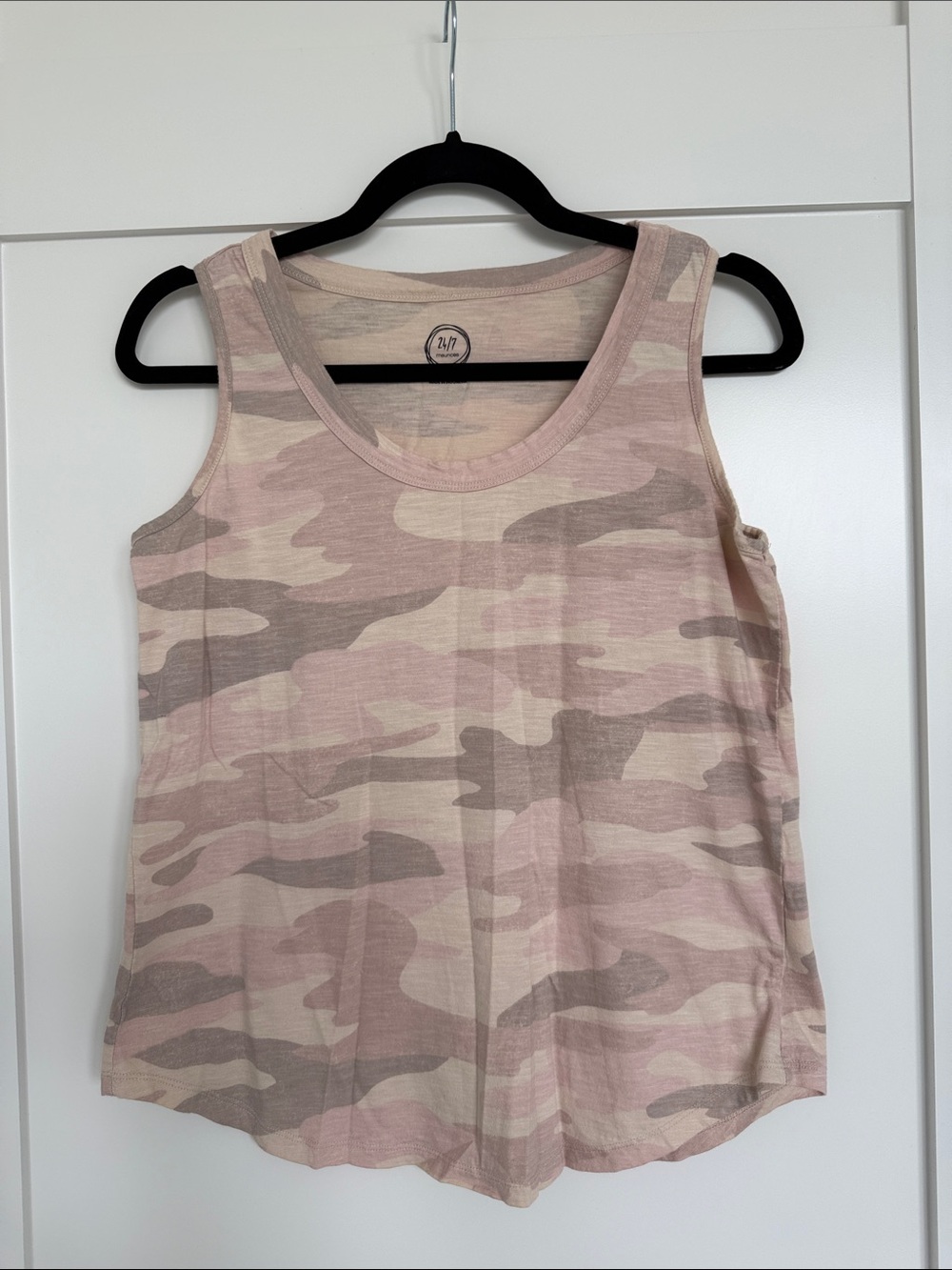 Maurices Pink Camo Scoop Neck Tank Top